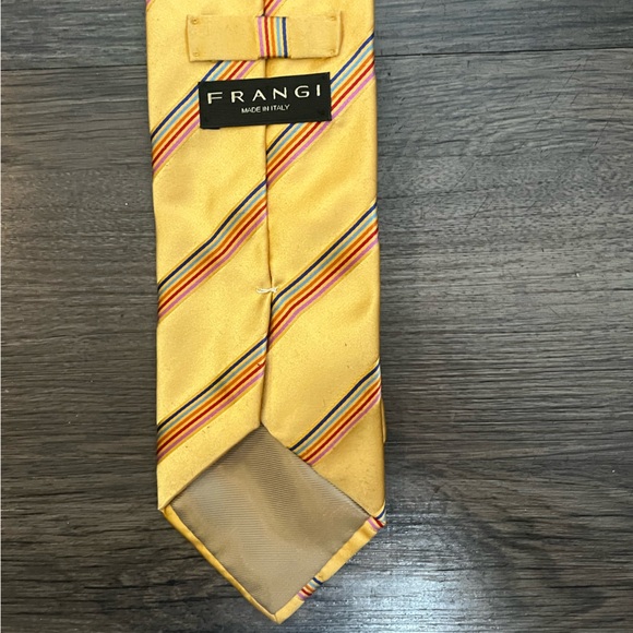 FRANGI Men’s Yellow Patterned Tie - Picture 4 of 4